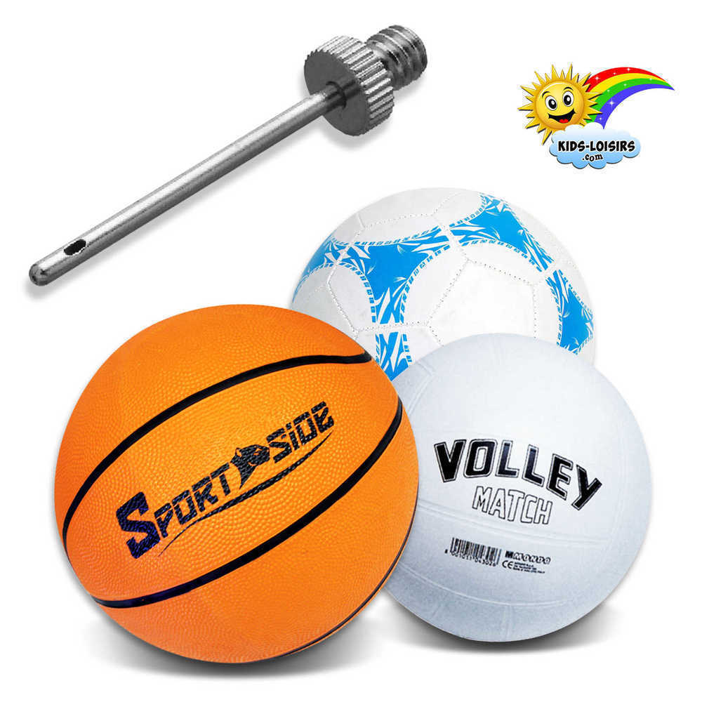 Embout Aiguille pour gonfler ballons Embout Métal Football Rugby Basketball